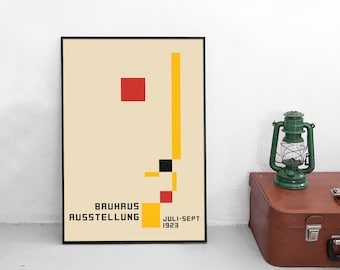 Poster Bauhaus Design Exhibition 1923 Germany Weimar Advertisement Vintage Art Wall Print