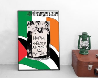Political Poster "Irish solidarity with the people of Palestine"  Art Wall Print Home Decor