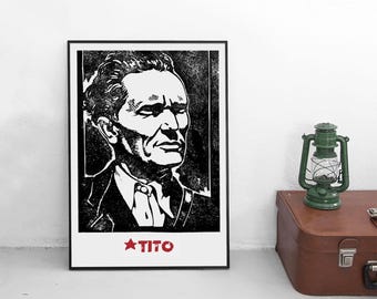 1944 underground partisan propaganda Poster Yugoslavia Josip Broz Tito