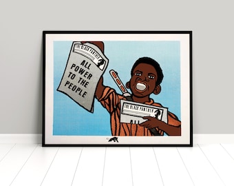 1970s Poster -Black Panther- "Power to the people"
