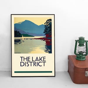 Poster The Lake District, Cumbria, England Tourism Advertisement Poster Print home decor Wall Print Travel Travelling