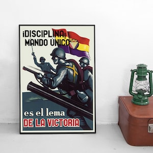 &quot;Propagandaplakat des spanischen Bürgerkriegs &quot;&quot;Disziplin&quot;&quot; Zweite Spanische Republik Republikanische Volksfront Guerra&quot;