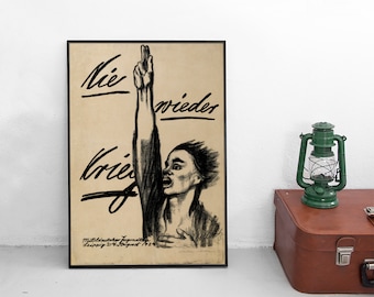 Poster Käthe Kollwitz &quot;Nie wieder Krieg&quot; Plakat Kunstdruck
