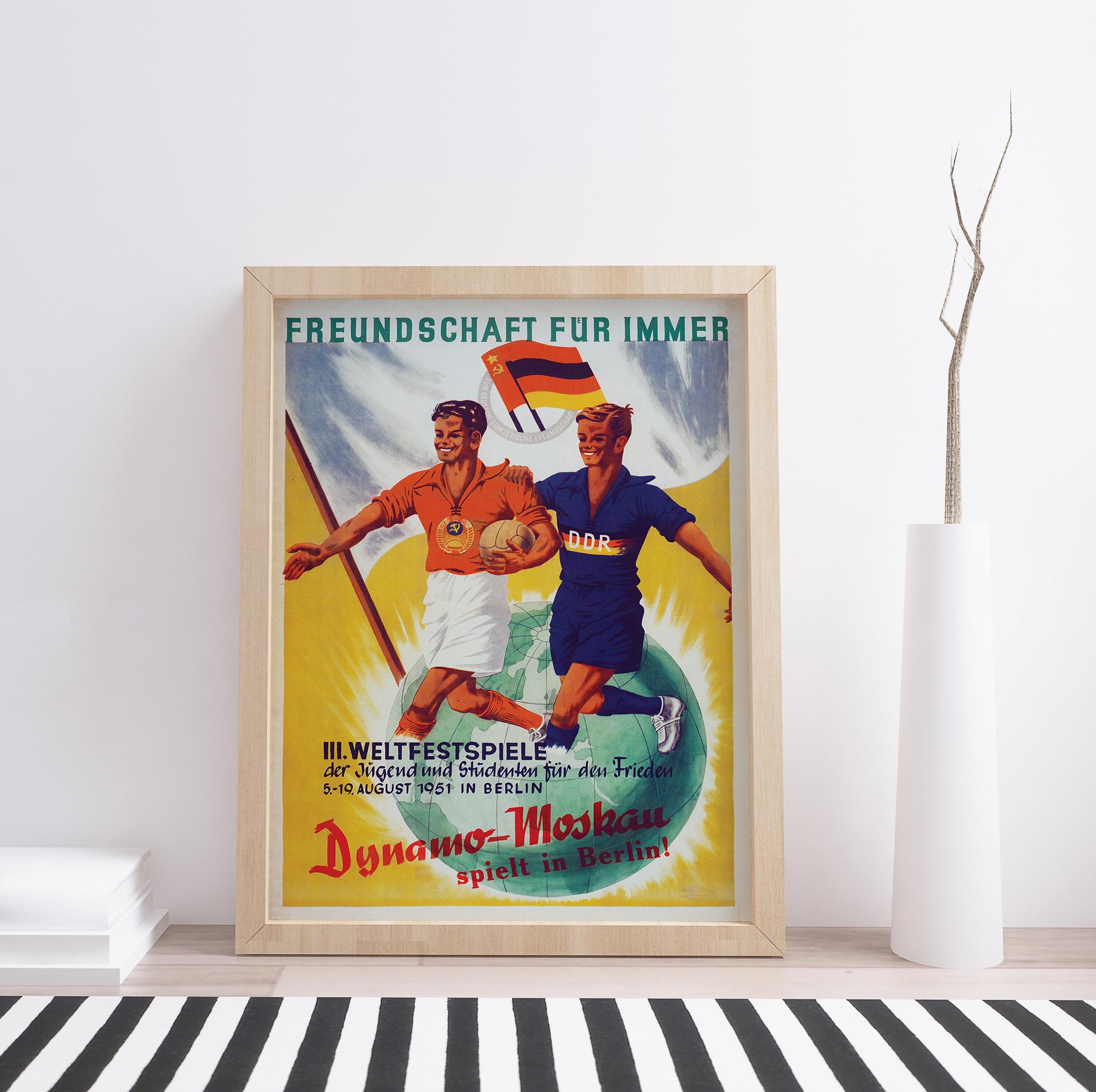 Eastern Germany: Propaganda Poster -gdr/soviet Football Cup