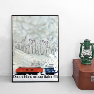 Poster German Railways -Germany by Train- Deutsche Bundesbahn DB Print home decor Wall Print