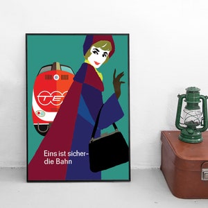 Poster German Railways TEE 1962 Deutsche Bahn Bundesbahn DB Print home decor Wall Print High Speed Rail