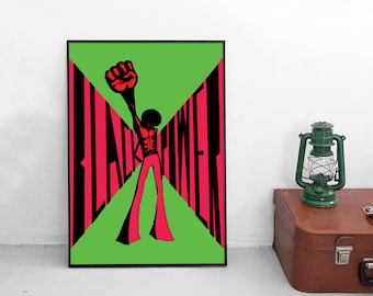 Cartel de los años 70 -Poder Negro-