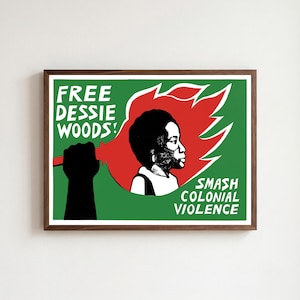 1970-talets Black Panther-affisch: Gratis Dessie Woods, avkoloniseringskonst