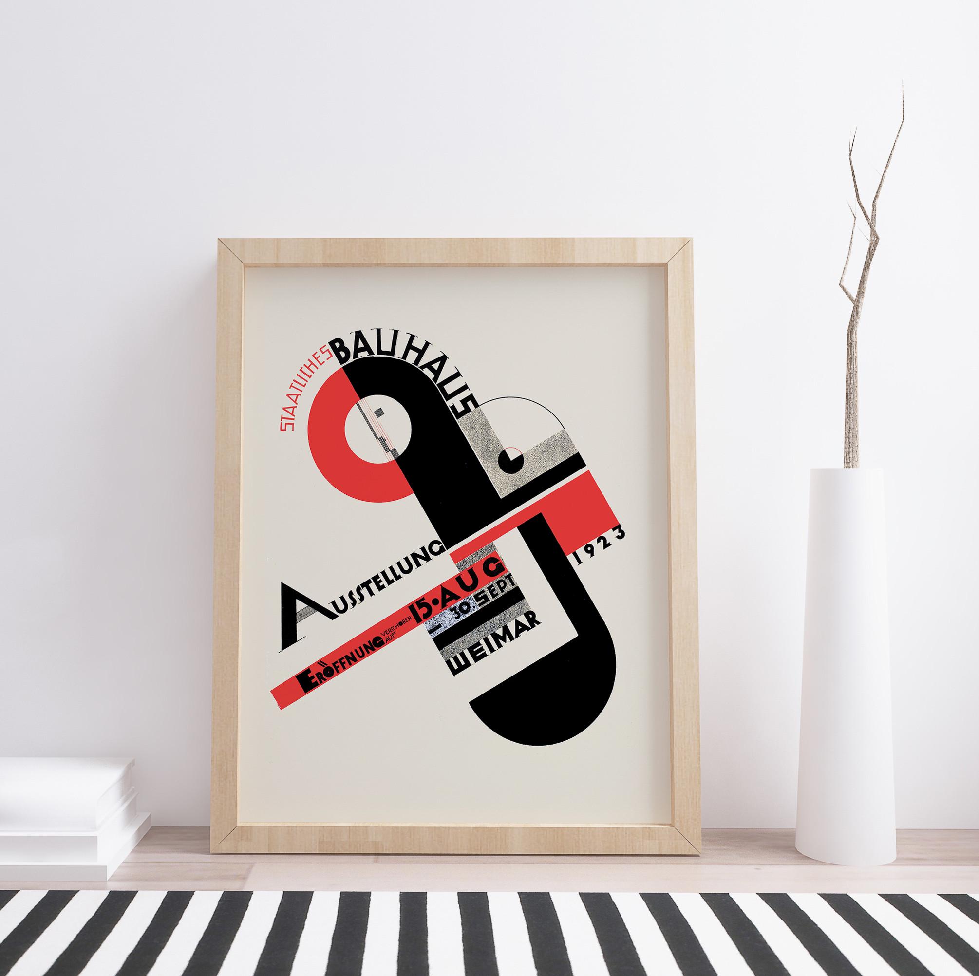 Poster Bauhaus Design Exhibition 1923 Germany Weimar Advertisement