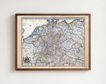 ドイツの歴史地図 - 神聖ローマ帝国 1444年 - Etsy 日本