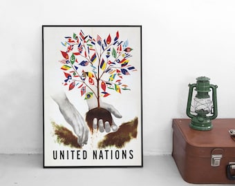 Cartel de las Naciones Unidas de 1947: "Prosperar juntos".