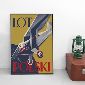 &quot;Poster Polen &quot;&quot;LOT Polski&quot;&quot; Kroatische Luftwaffe Zwischenkriegszeit Patritismus Fotografie Wandabzug&quot;