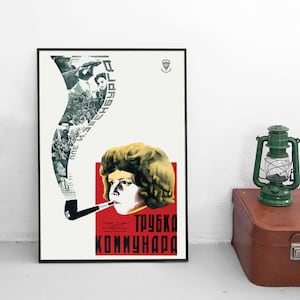 Russisches Filmplakat "Die Communards Pfeife von Konstantin Mardzhanov (1930, Sowjetunion) Film Wand Kunst Wand Druck Geburtstag Geschenk Idee."