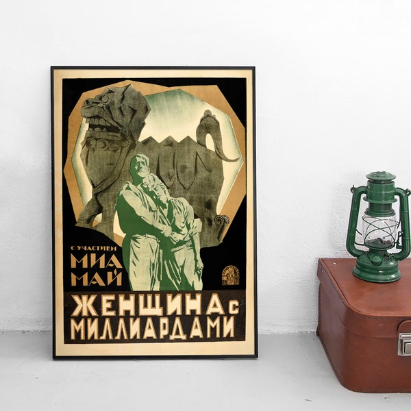 Soviet Film Poster "Mistress of the World" (1919 Germany/ Weimar Republic) Movie poster home decor Wall Art vintage Wall Print