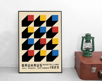 Poster Bauhaus Design Exhibition 1923 Germany Weimar Advertisement Vintage Art Wall Print