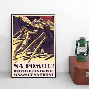 Poland: Propaganda Polish-Soviet war 1920s &quot;Everything for the front&quot;