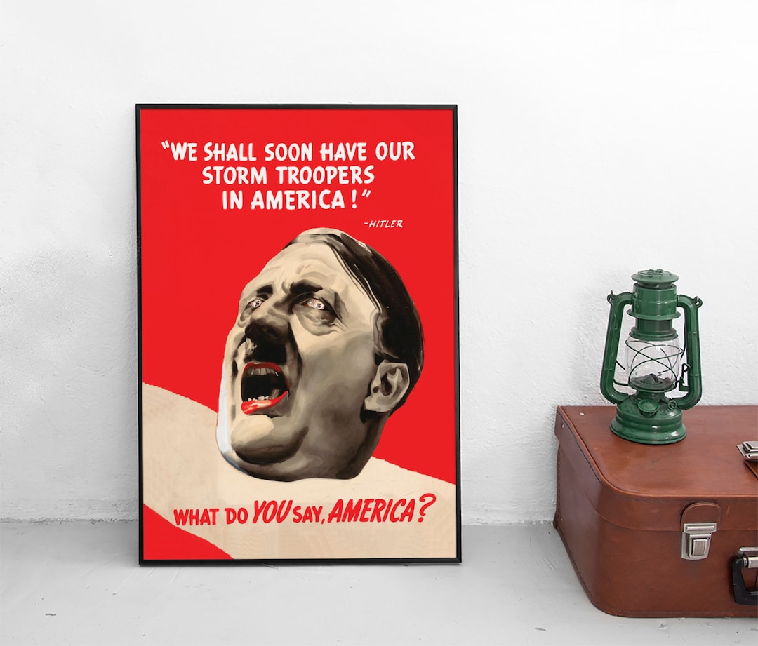 第二次世界大戦のプロパガンダポスター：「ヒトラーの突撃隊」アメリカ