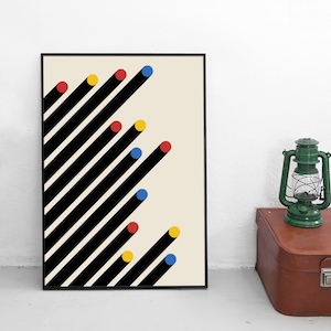 Poster Bauhaus Design Exhibition 1920s Germany Weimar Advertisement Vintage Art Wall Print Home Decor
