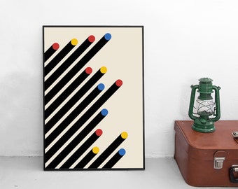 Poster Bauhaus Design Exhibition 1920s Germany Weimar Advertisement Vintage Art Wall Print