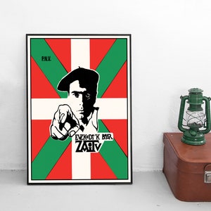 Spanisches Bürgerkriegsplakat "Die Baskische Nationalistische Partei: Euzkadi braucht dich" War Art Wall Print Werbung PNV EAJ PNB."