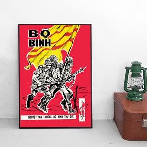 Propaganda Poster South Vietnam &quot;Infantry&quot;  Vietnam war print / Republic of Vietnam