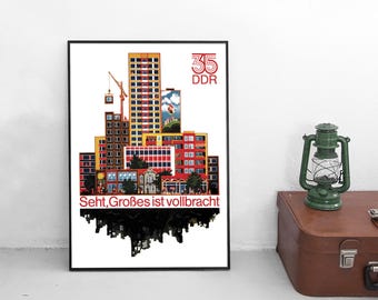 東ドイツのプロパガンダポスター「SED社会主義統一党」 - Etsy 日本