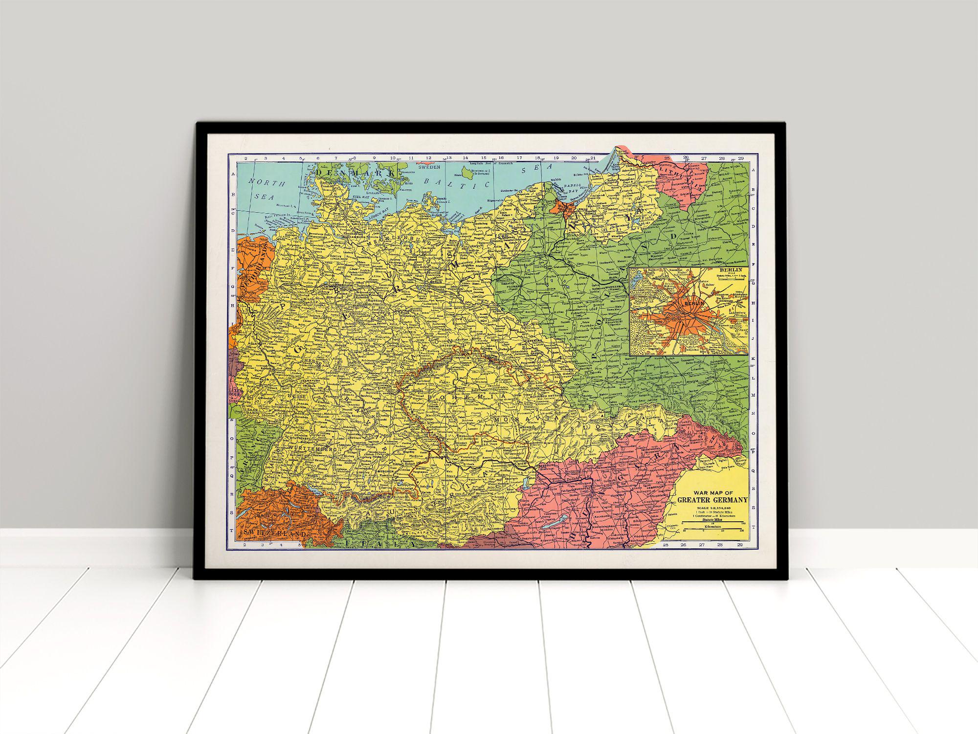 World map 1930 - Etsy 日本