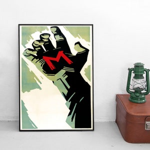 1931 Film Poster &quot;M&quot; by Fritz Lang starring  Peter Lorre Movie poster  Wall Art vintage Wall Print Birthday Gift Idea