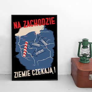 Propaganda Poster Polen To the landswarten im westen Zweiter Weltkrieg Fanartismus WWII Art Wall Print