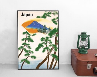 Travel Poster - Japan Mount Fuji 1930s - Vintage Reprint A4 Wall Art ...