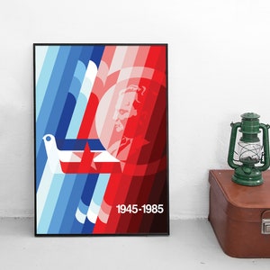 Cartaz Iugoslávia Tito 1945-1985 Patriotismo Propaganda Arte Impressão de Parede Decoração de Casa Josip Broz Tito