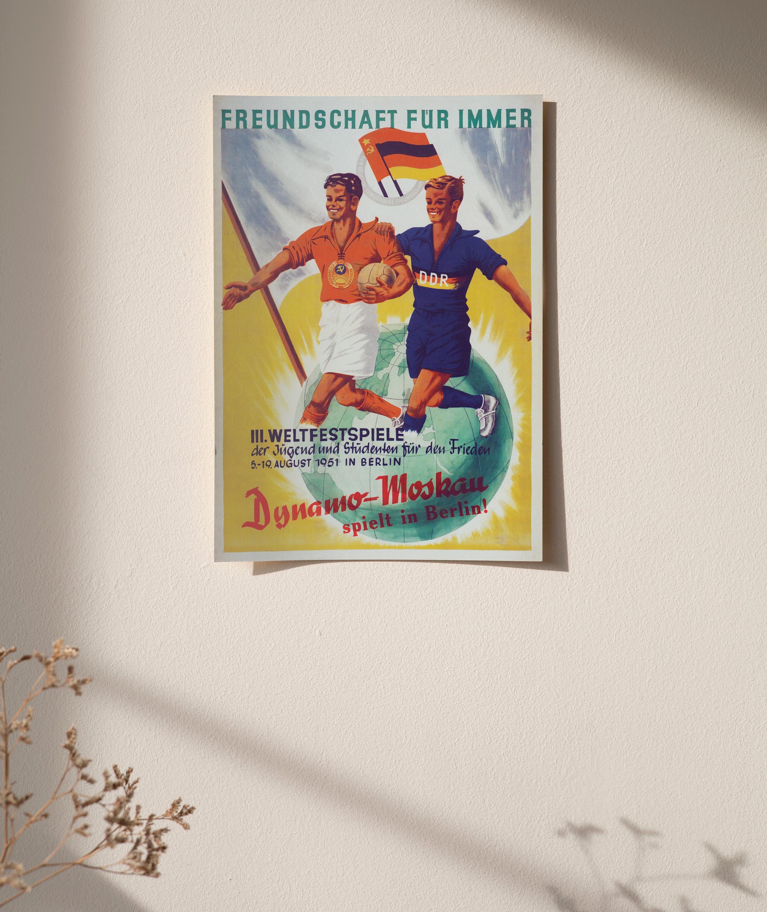 Eastern Germany: Propaganda Poster -gdr/soviet Football Cup