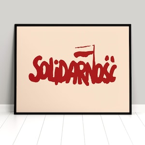 Polish "Solidarność" poster / trade union / democracy / Wall print / politics / freedom / Labour movement Poland revolution labour