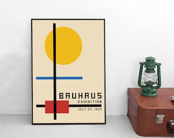 Poster Bauhaus Design Exhibition 1923 Germany Weimar Vintage Art Wall Print