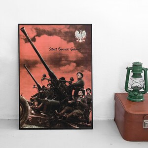 Propaganda Poster Polen &quot;Stark, vereint, bereit&quot; Luftverteidigung der polnischen Luftwaffe im Zweiten Weltkrieg Pattismus 2