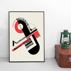 Poster Bauhaus Design Exhibition 1923 Germany Weimar Advertisement Vintage Art Wall Print Home Decor