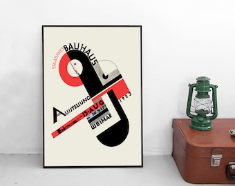 Poster Bauhaus Design Exhibition 1923 Germany Weimar Advertisement Vintage Art Wall Print