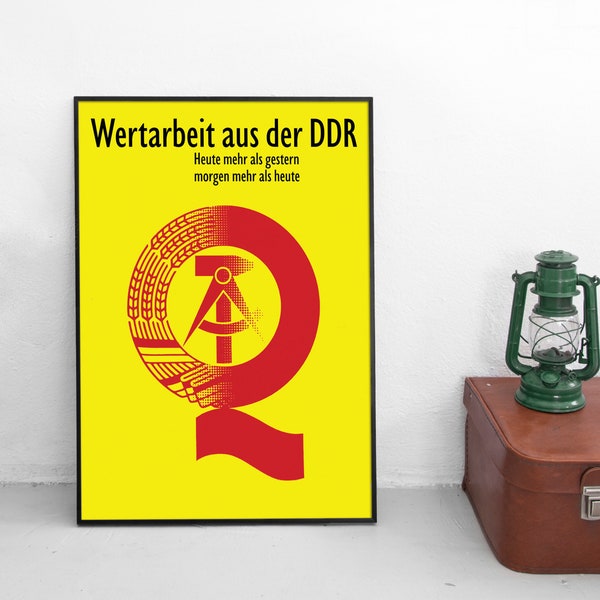 GDR Propaganda Poster Quality Products from DDR Eastern Germany Print home decor Wall Art vintage Wall Print