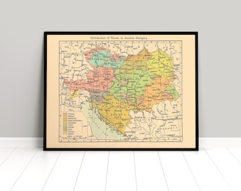 オーストリア＝ハンガリー帝国 1908年の地図 - Etsy 日本