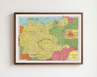 1939 Germany wartime Map Poster: Deutsches Reich Wall Print