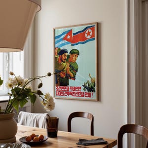 Kubanisch-nordkoreanisches Freundschaftsplakat: Vintage-Kunstdruck zum Thema Sozialismus (Che Guevara) Bild 8