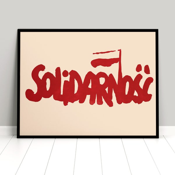 Polish "Solidarność" poster / trade union / democracy / Wall print / politics / freedom / Labour movement