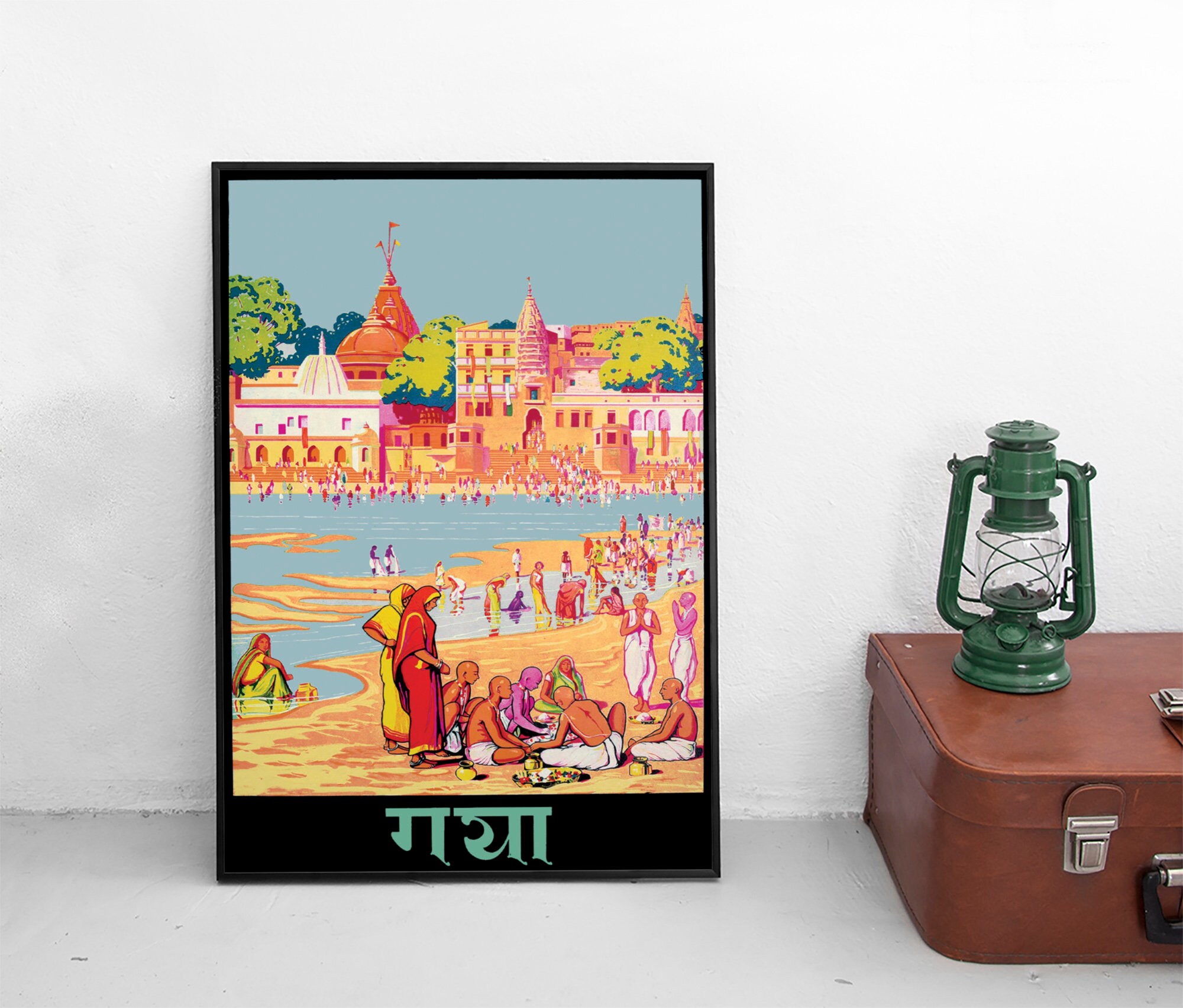 Travel Poster advertisement India "Kolkata" / Calcutta / West Bengal / home decor Wall Art vintage Wall Print Birthday Gift Idea