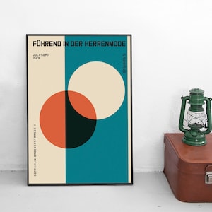 Poster Bauhaus Design Exhibition 1923 Men&#39;s Wear Germany Weimar Advertisement Vintage Art Wall Print Home Decor II