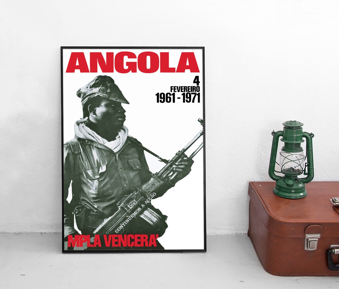 1970s African Propaganda Poster Angola the Fight Goes On MPLA