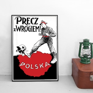 WWI Propaganda Poster Poland &quot;Kick out the Prussians / Germans&quot;