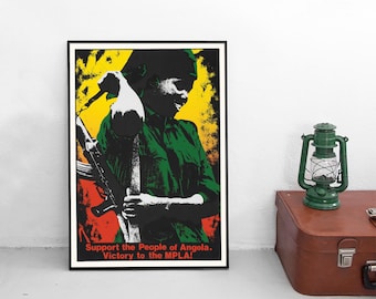 1970s Propaganda Poster "Support the People of Angola: Victory to the MPLA!"