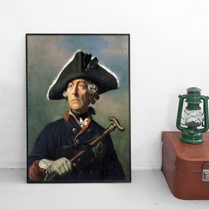 Imperial German Painting (poster print) Frederick the Great King of Prussia (Friedrich II) Art Wall Print Home Decor