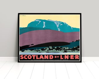 Cartel turístico de Escocia: Tierras Altas "Fort William"