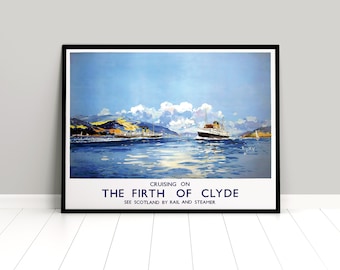 Firth of Clyde Schotland-poster: vintage reisafdruk